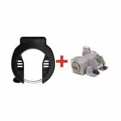 Abus Rahmenschl. 4750S &amp; Akkuschl. DT2 T82 Bosch2 Gleichschliessend Schwarz