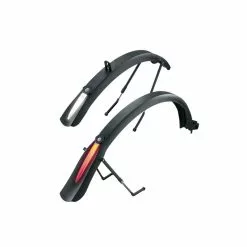 Topeak DeFender IGlow TX Schutzblech-Set Vorne &amp; Hinten, F&uuml;r Bis Zu 42-622 / 700x44C